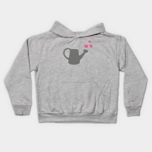 Garden Lover - Grey and Pink Watering Can Kids Hoodie